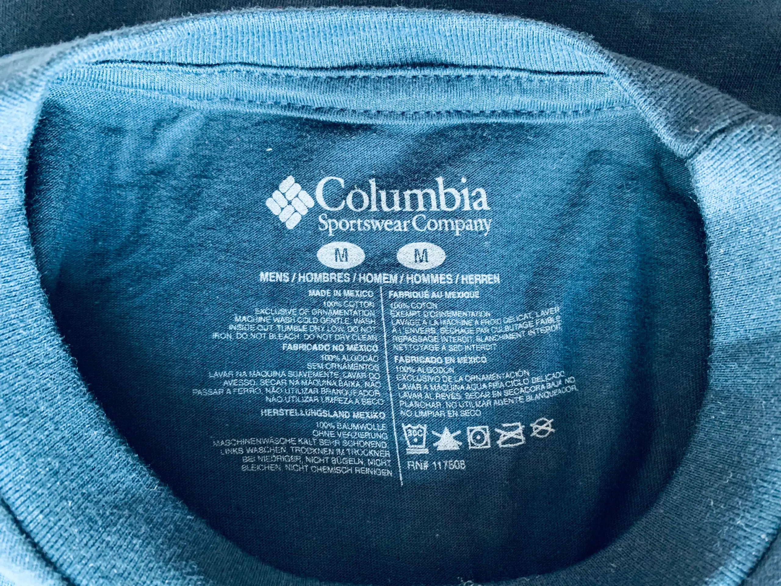 Ubrugt Columbia t-shirt m label (str M)