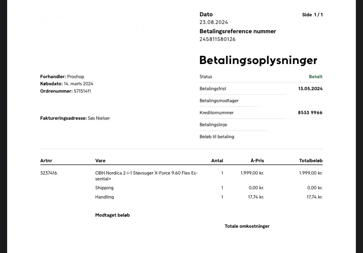 OBH Nordica 2 i 1 støvsuger