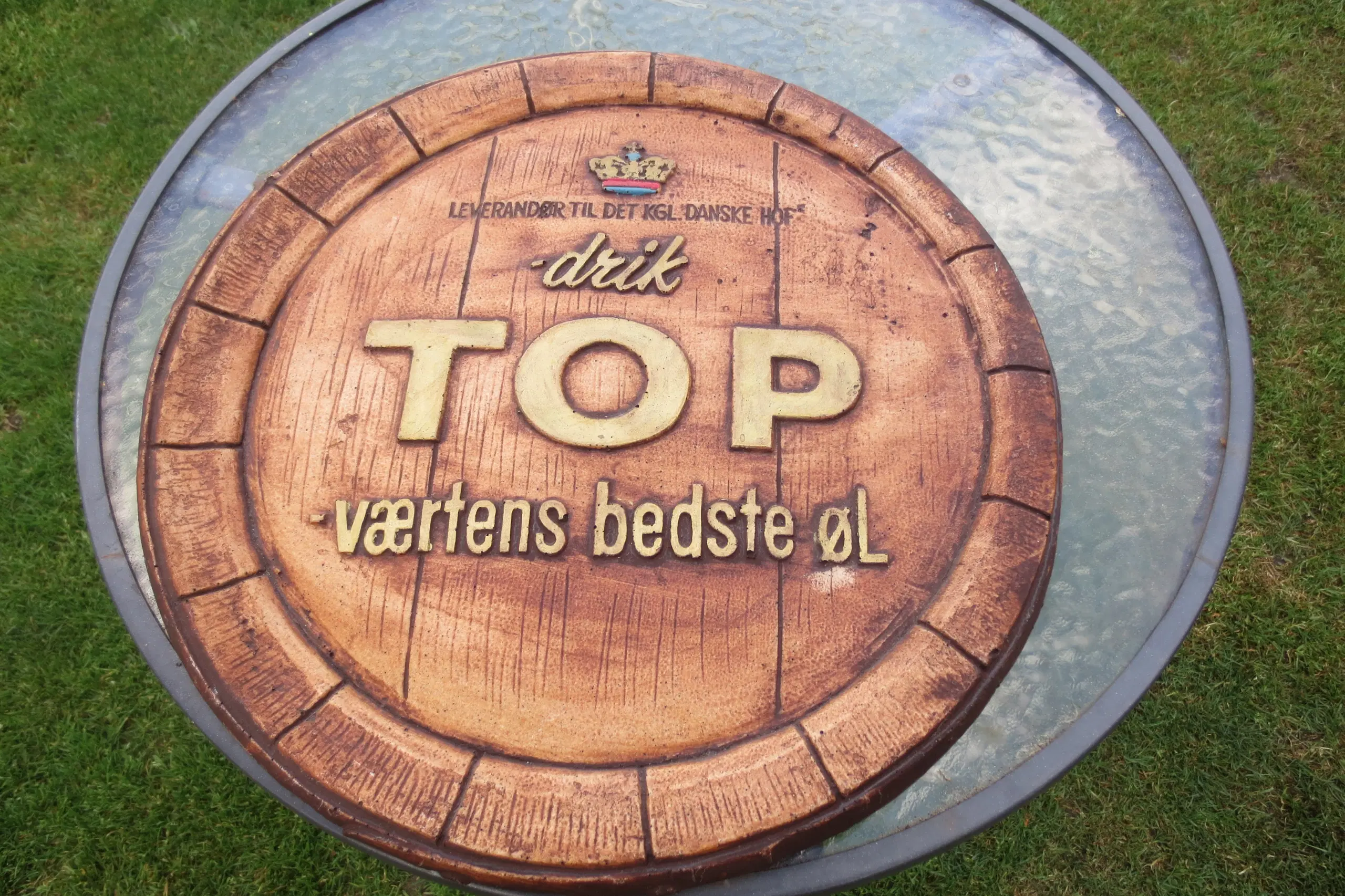 1 stk TOP Værtens bedste Øl Diameter 42 cm