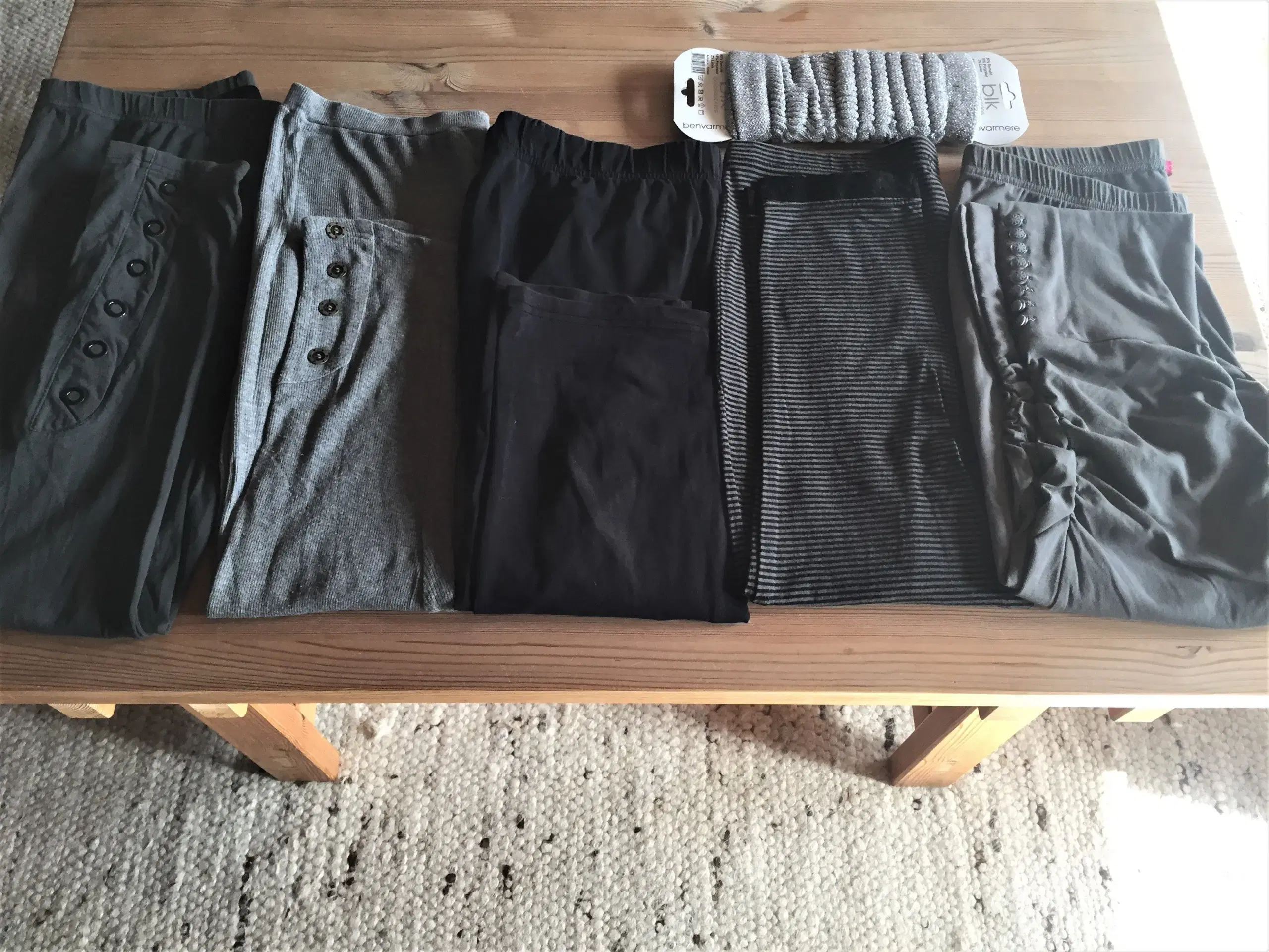 5 par leggins og 1 par benvarmere