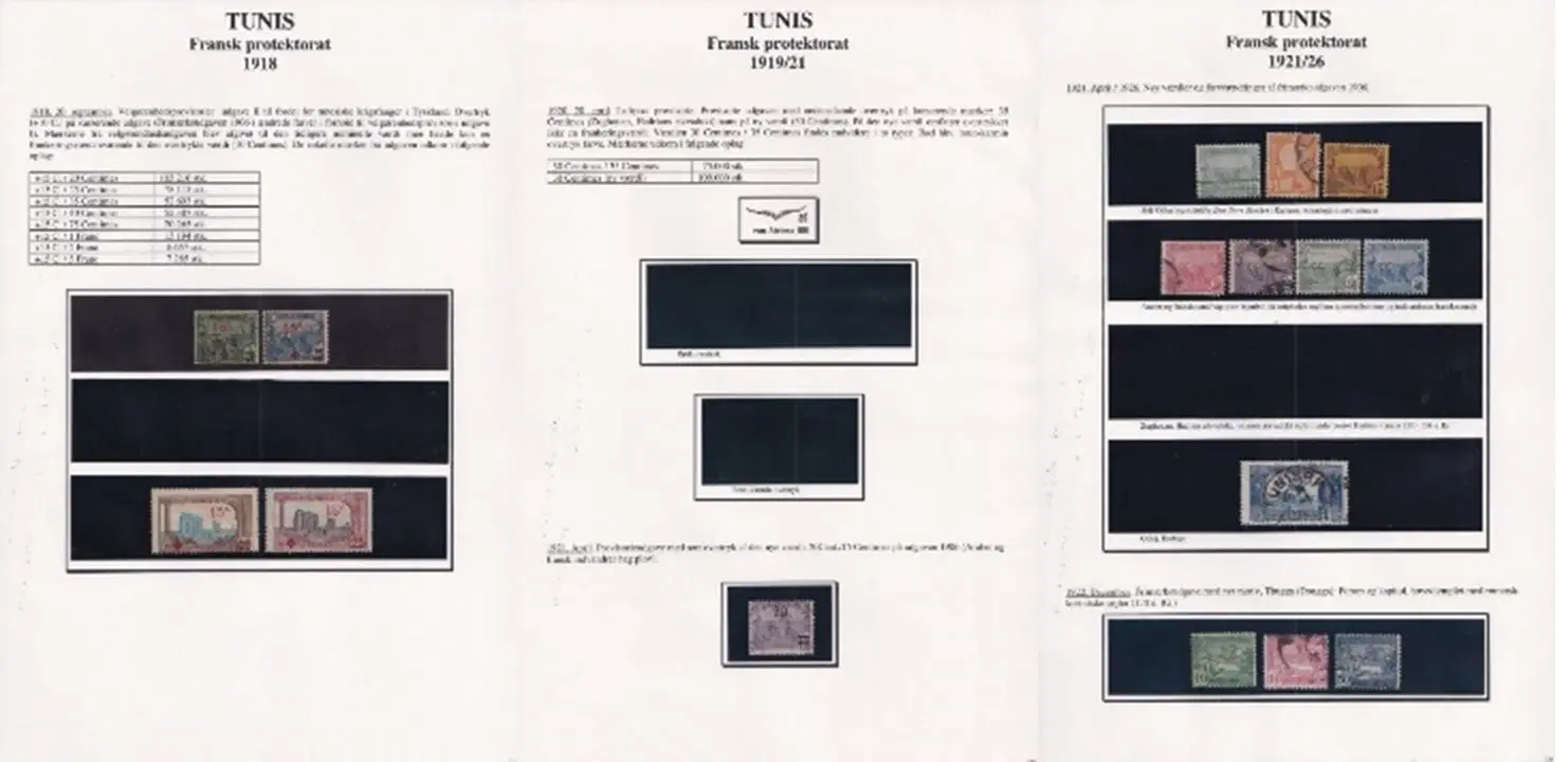 Frimækesamling Tunis (fr koloni) sælges