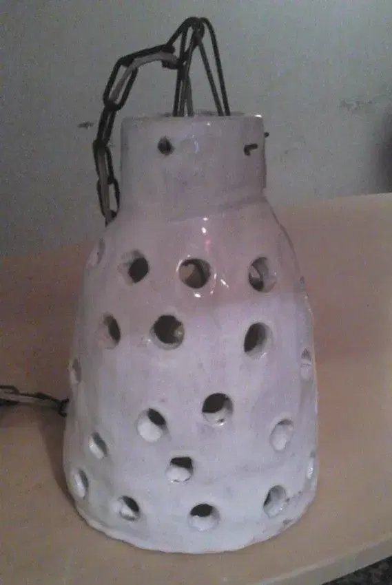 Lampe hvid keramik