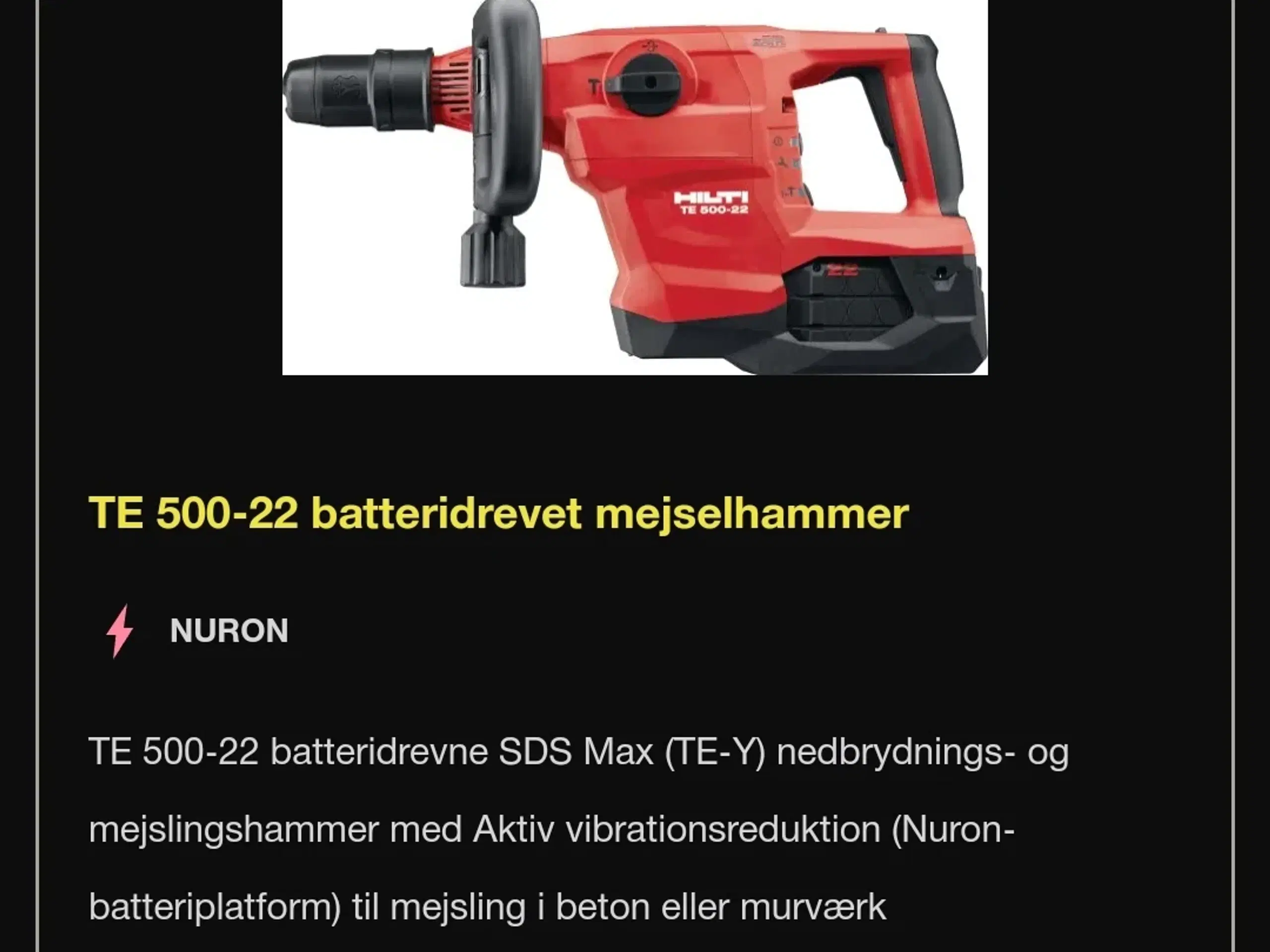 Borehammer fra HILTI