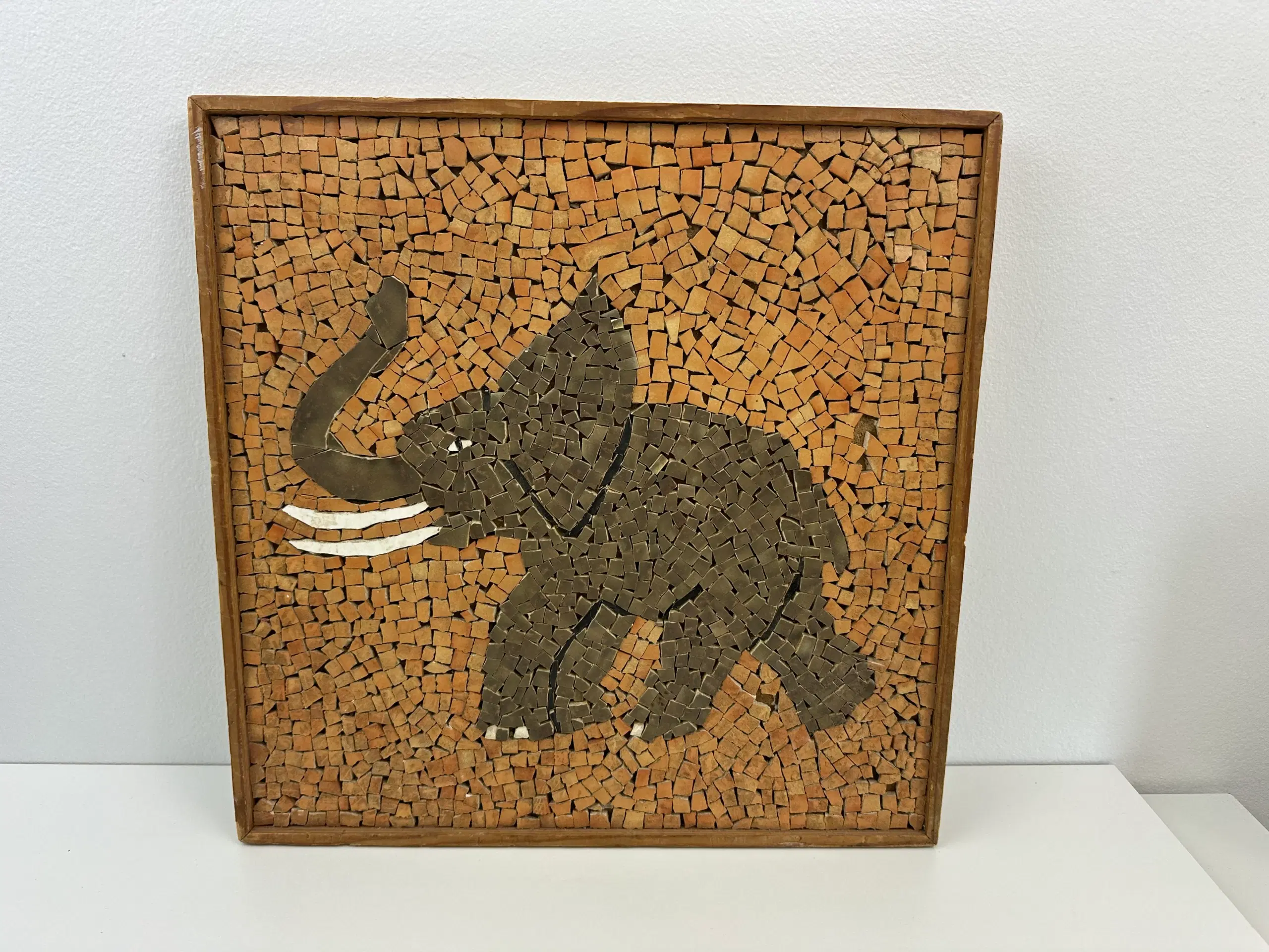 Retro mosaik Elefant