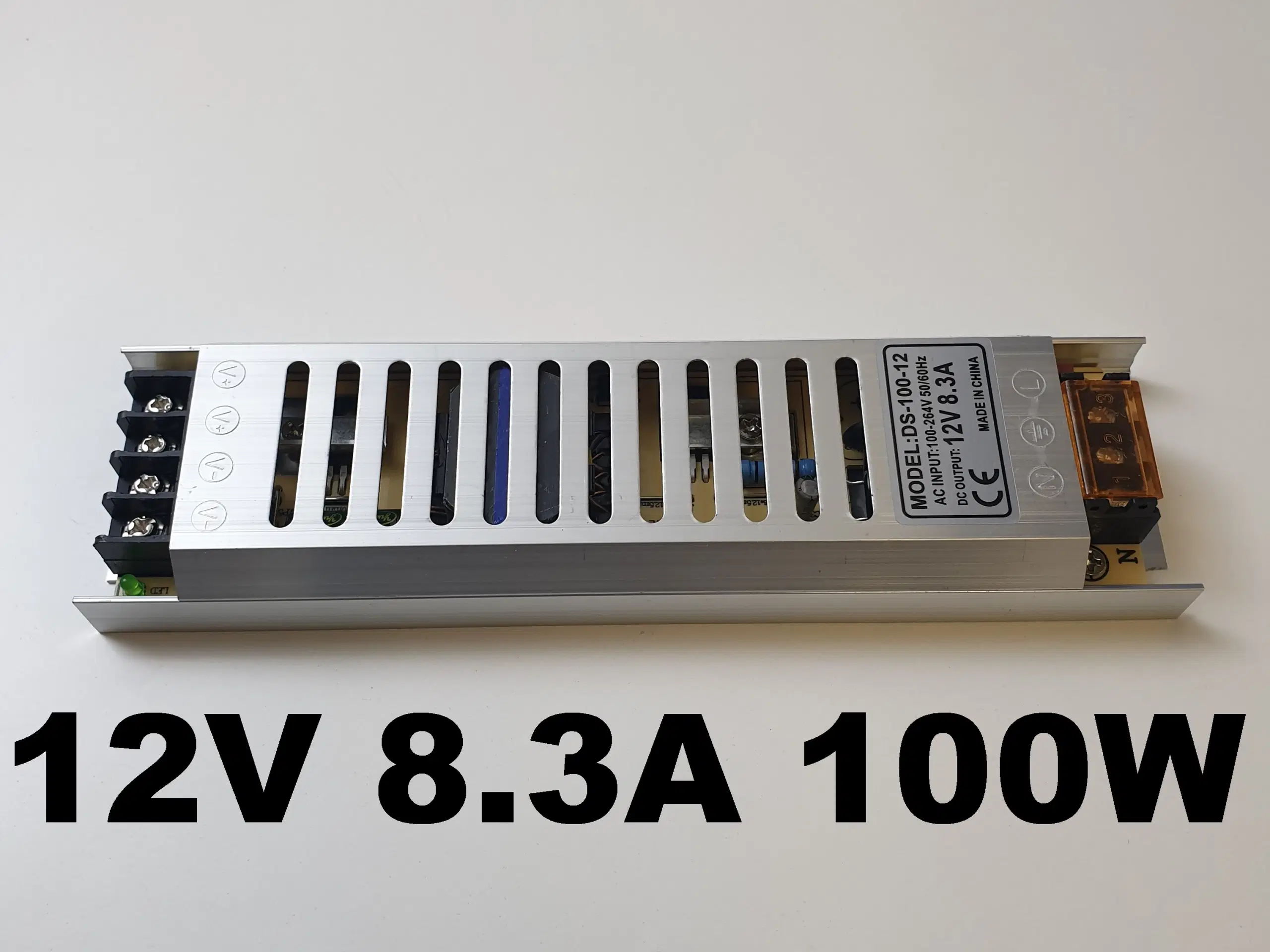 NY! 12V 83A 100W SLIM Modulær Strømforsyning