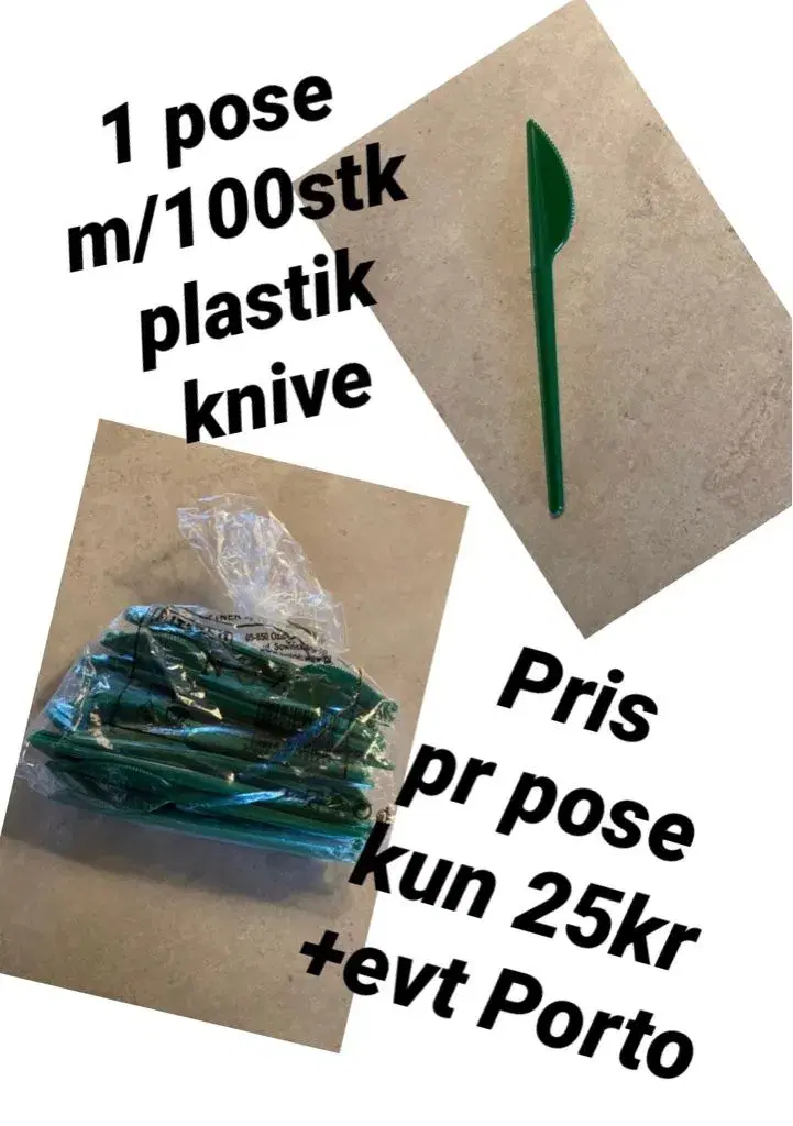 100 stk plastik knive