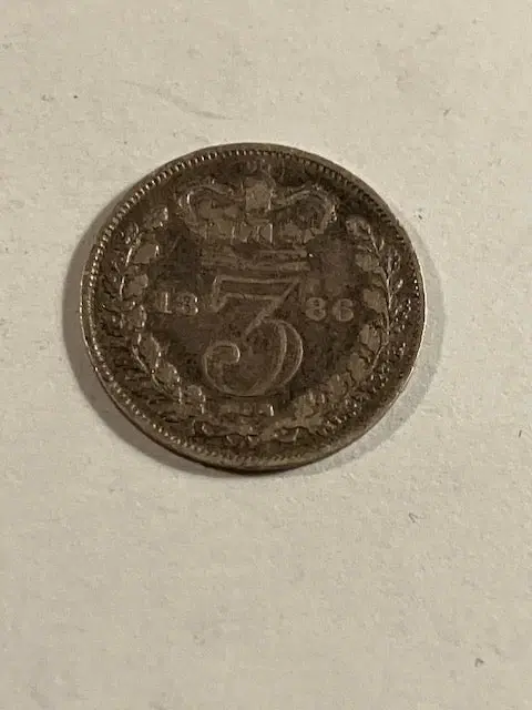 Three Pence 1886 England