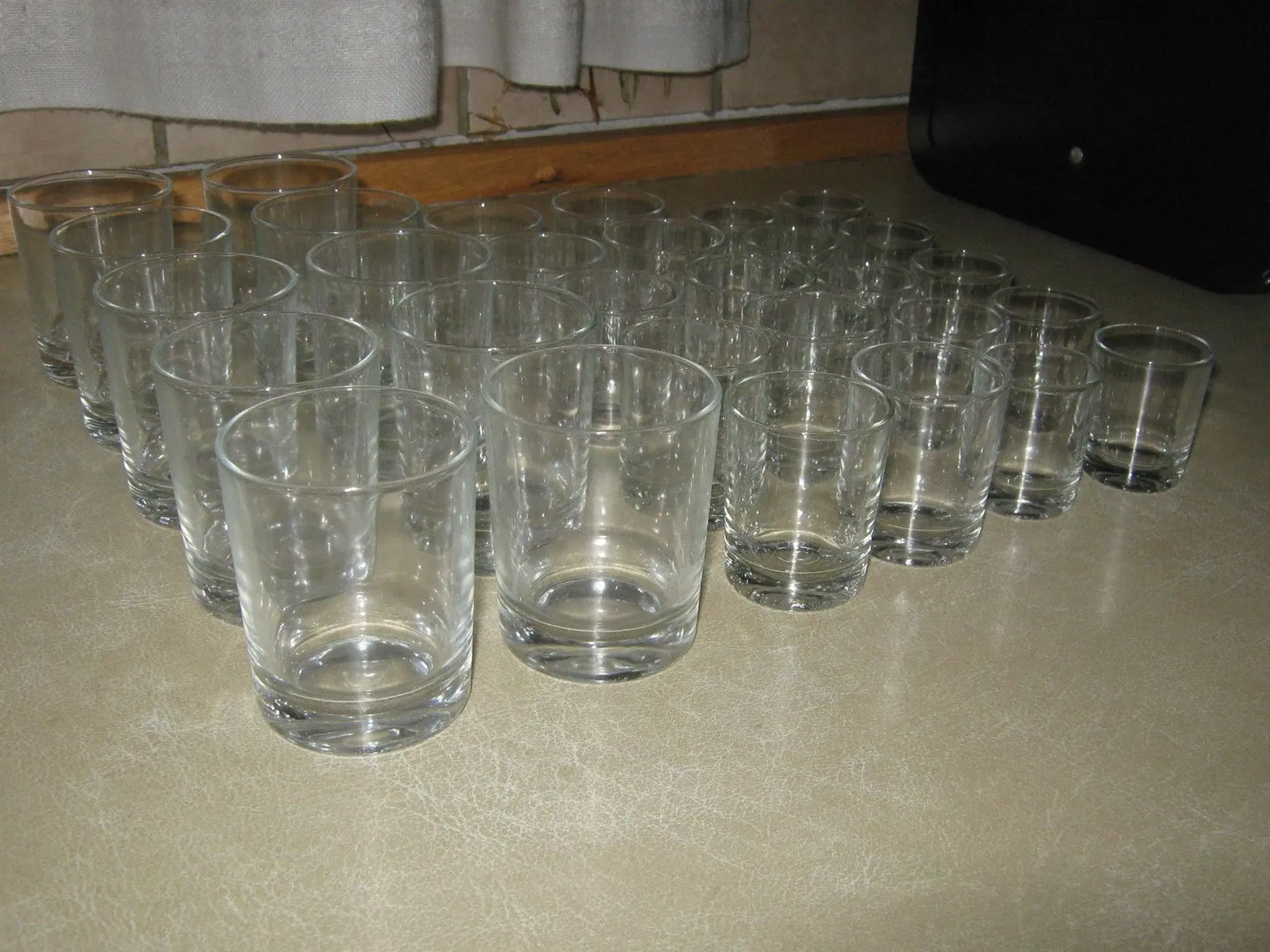 Shotglas i 3 størrelser i alt 30 glas