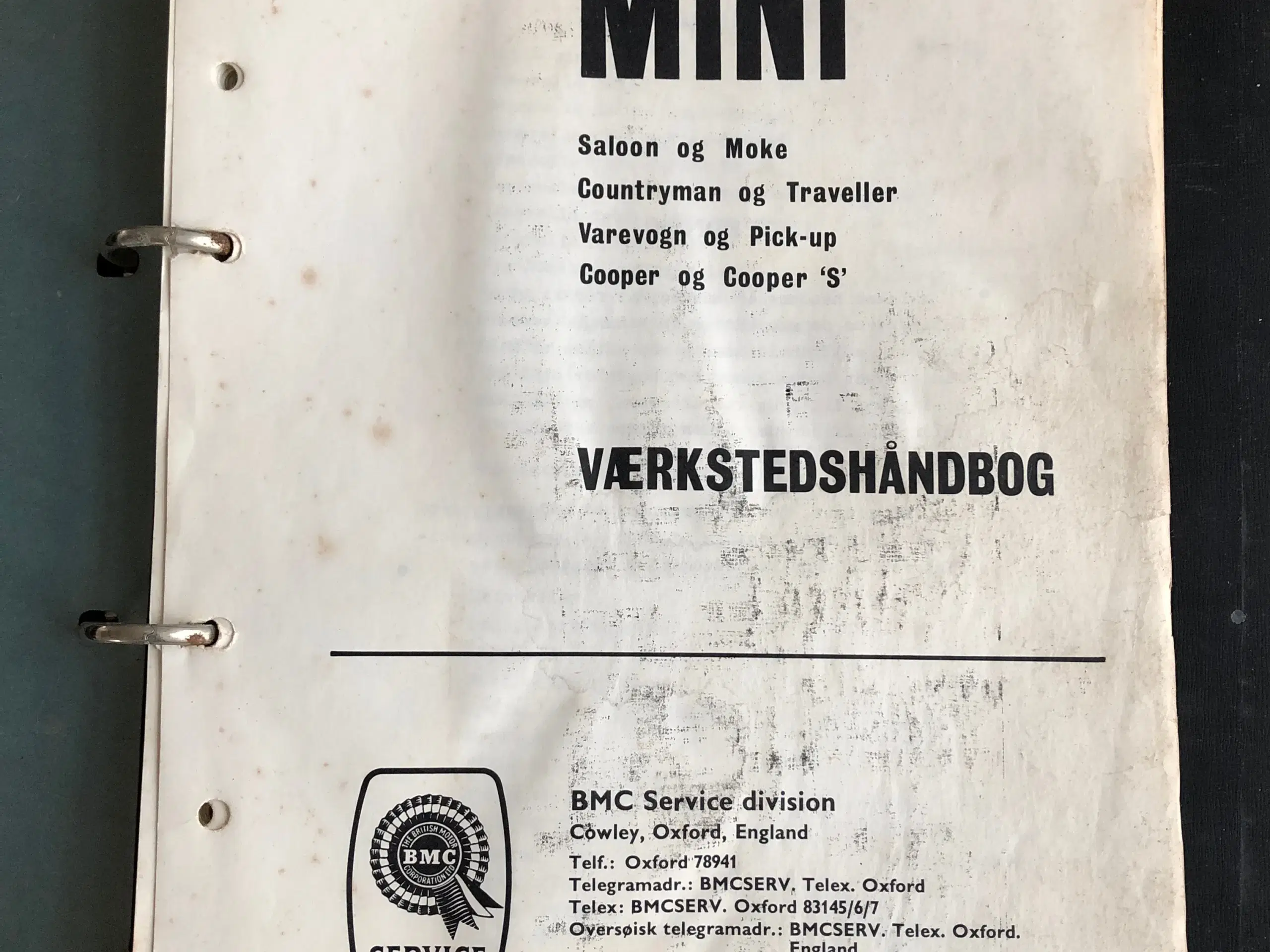 MINI / BMC Værkstedshåndbog