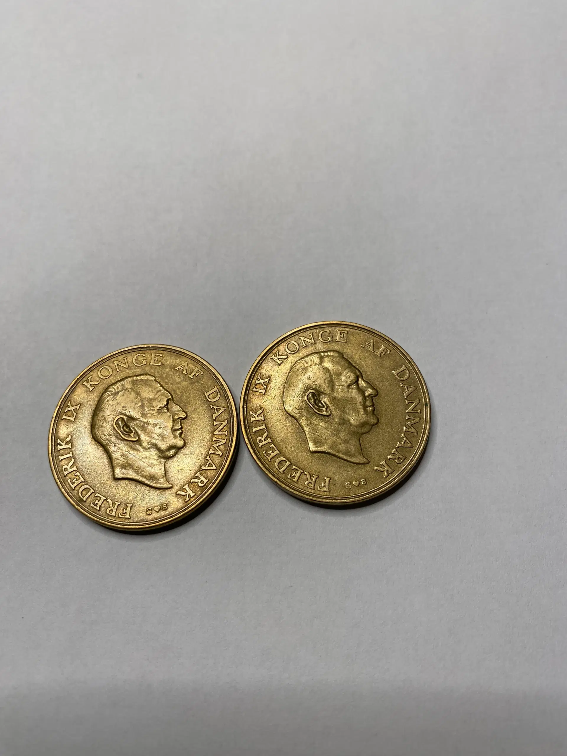 Mønter 2 kroner 1957 og 1958