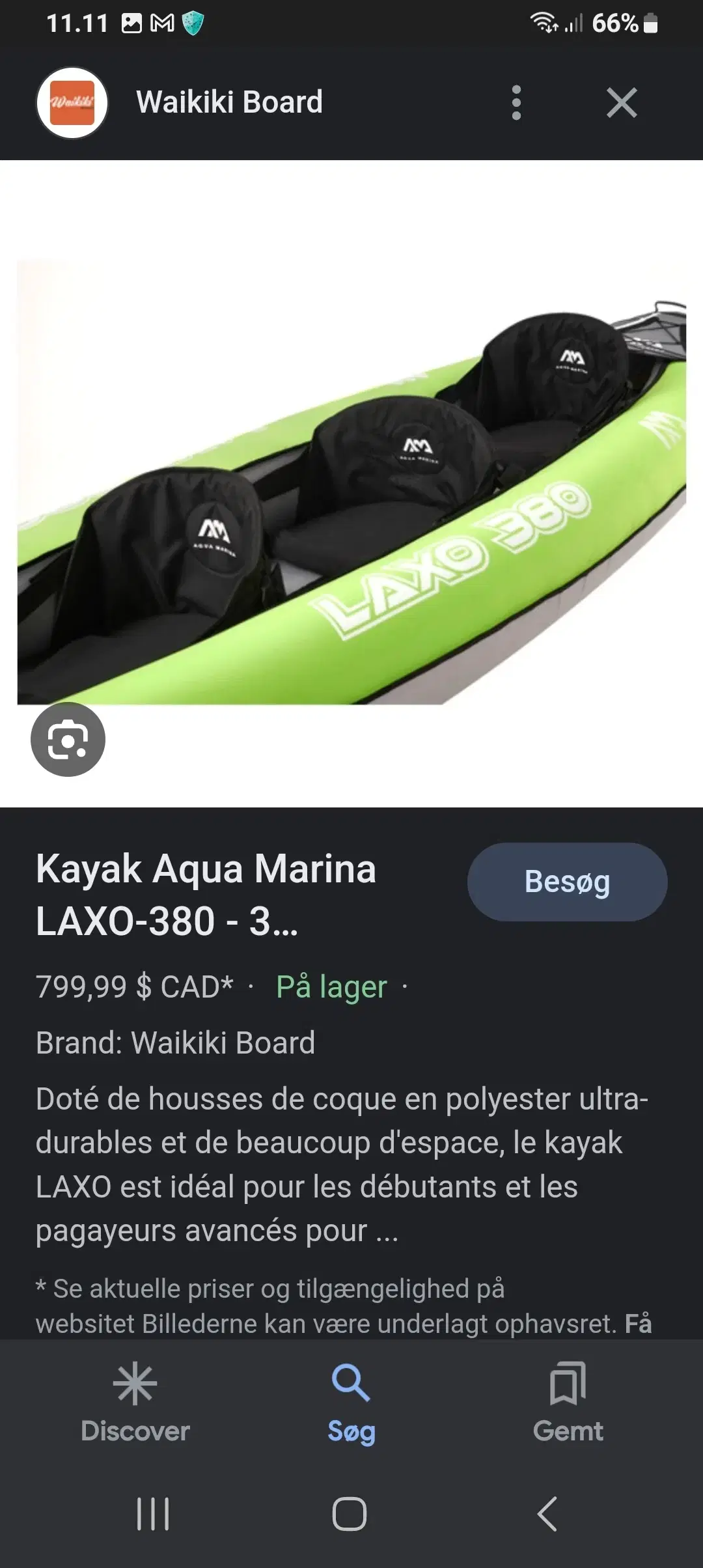 Ny Aqua marina laxo 2+ (380 cm)