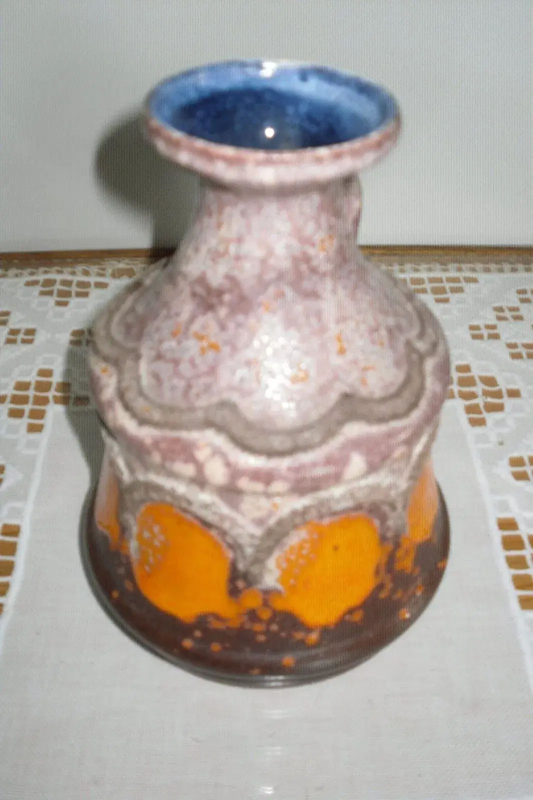 SKØN RETRO Vase i brun og orange