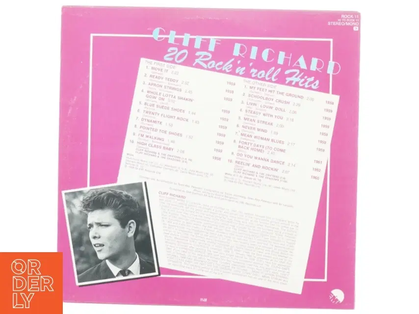 Cliff Richard 20 rock and roll hits fra Emi (str 30 cm)