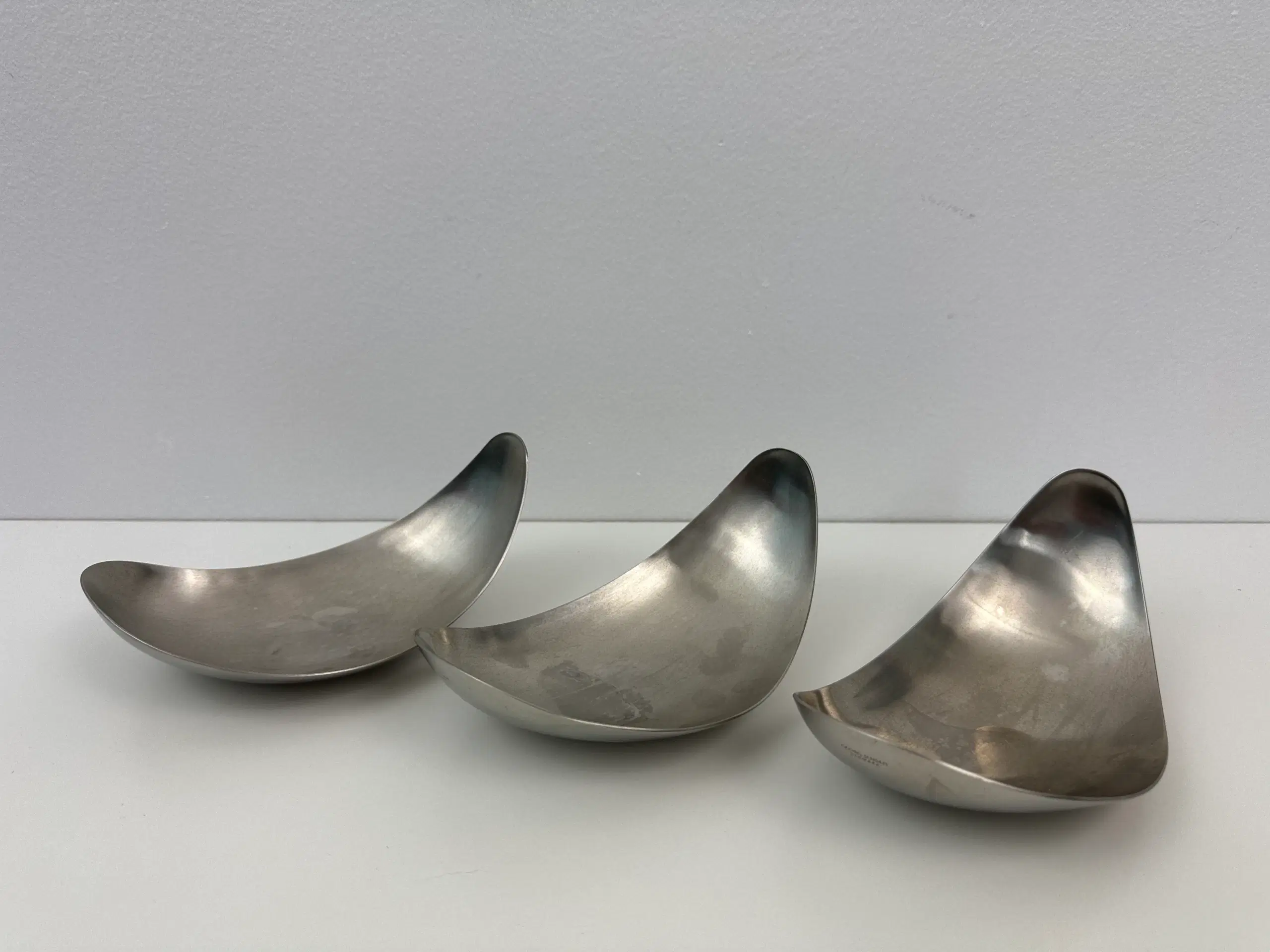 3 stk Georg Jensen 'leaf' skåle