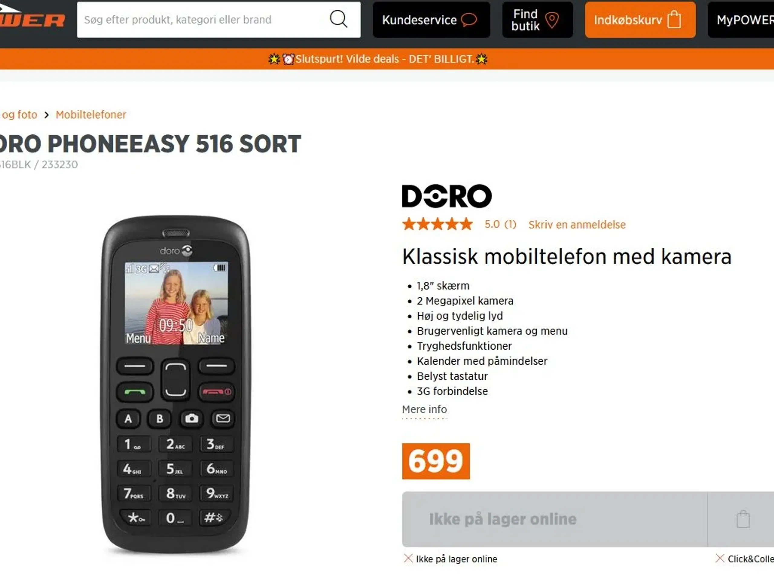 Doro phoneeasy 516 Senior telefon