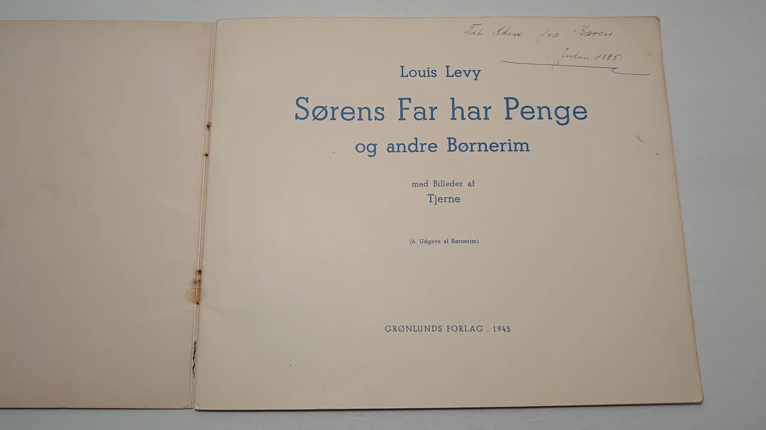 Louis Levy:Sørens far har Penge ill Tjerne 1945