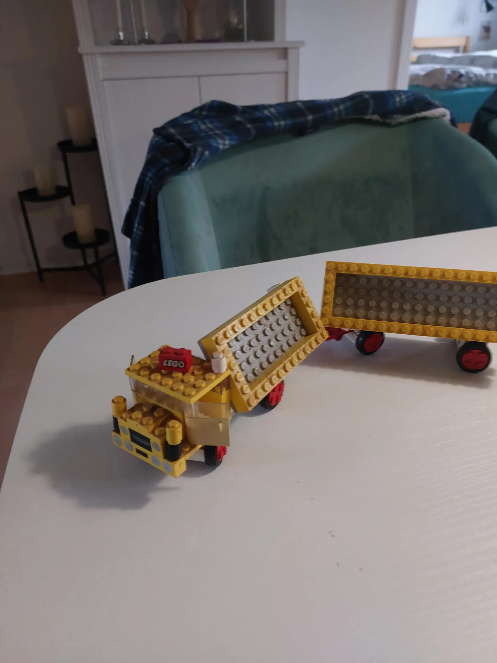 Retro hjemmelavet lego lastbil årgang ca 1975