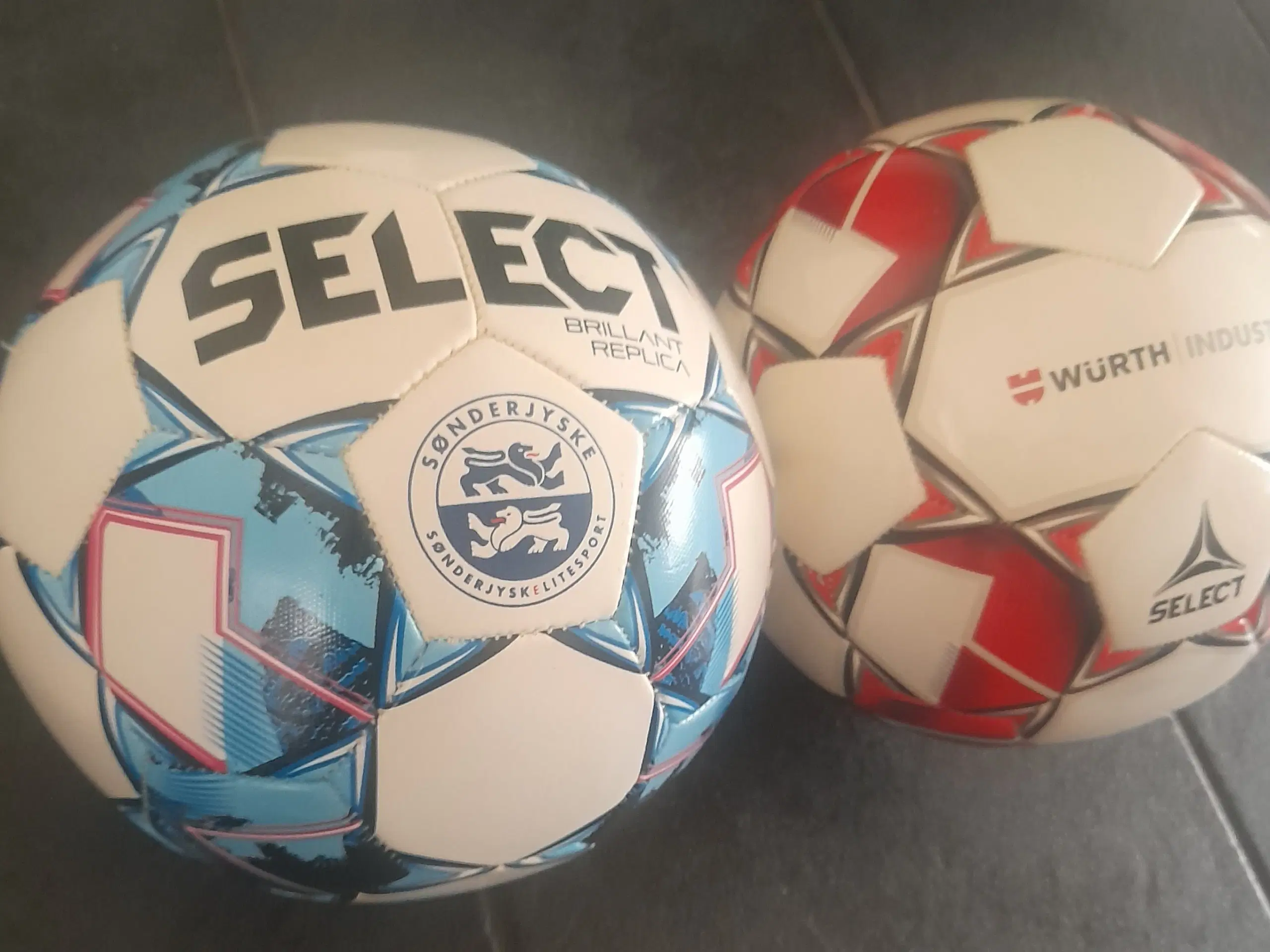 2 stk. Nye Select Brillant Replica fodbolde