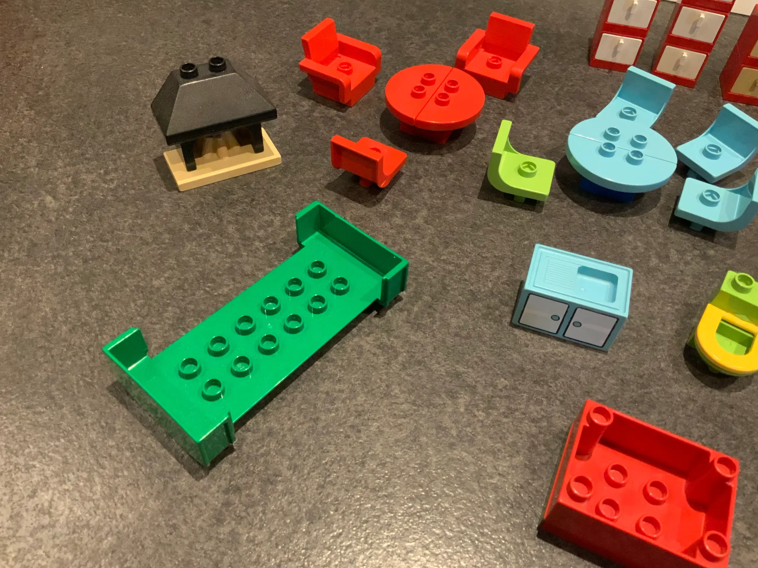 Retro lego duplo dukkehus møbler