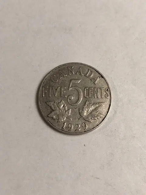 Five cent Canada 1929