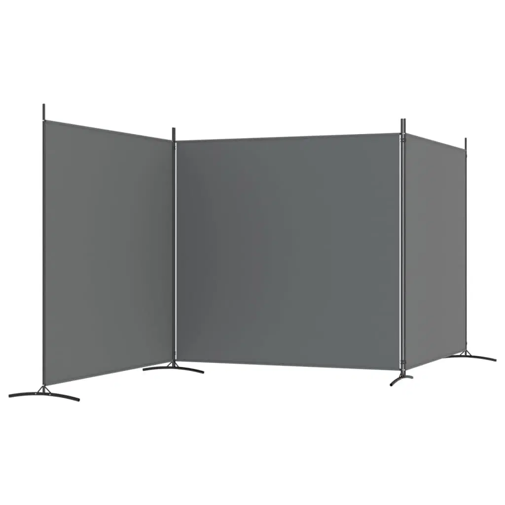 3-panels rumdeler 525x180 cm stof antracitgrå