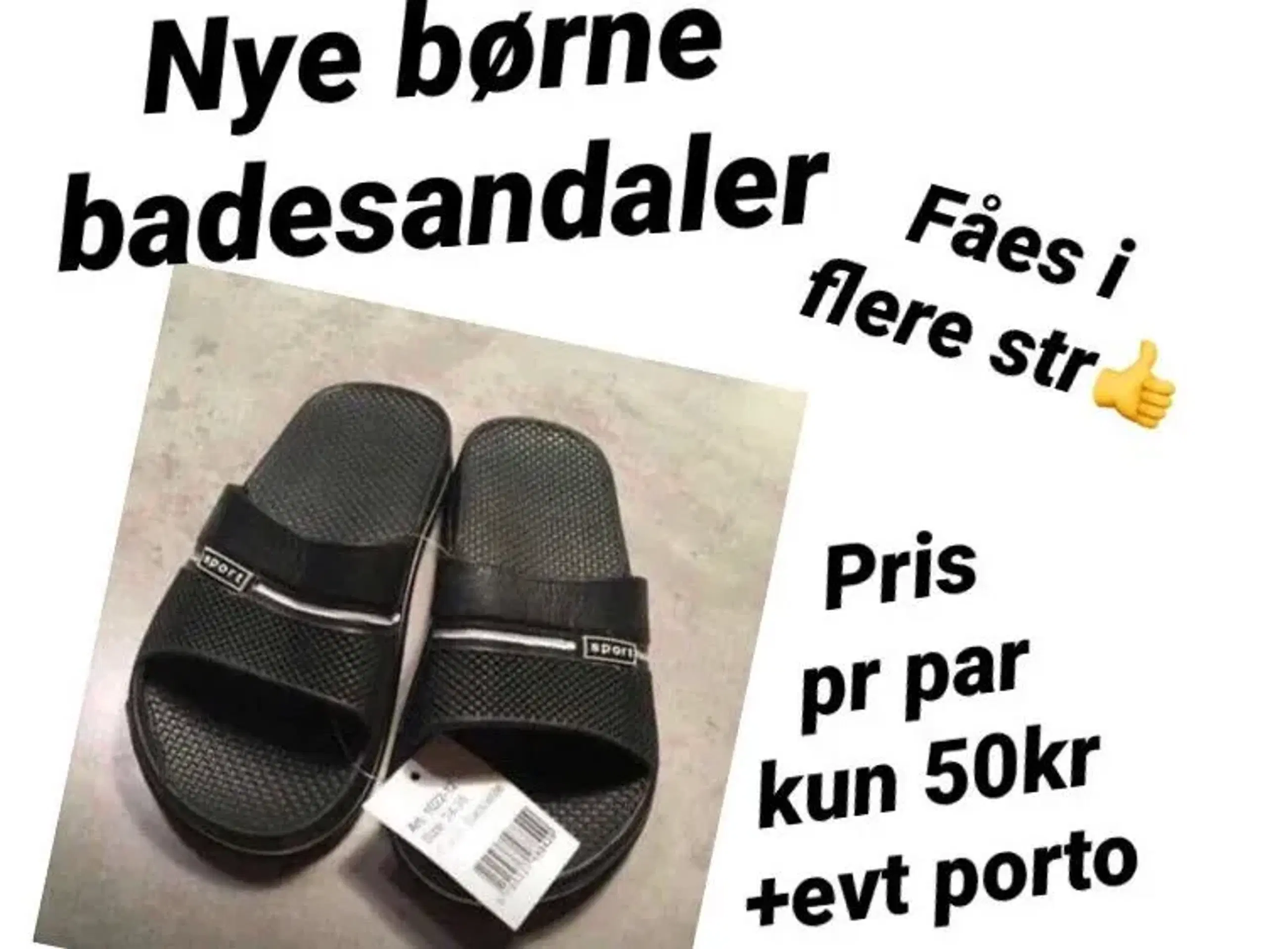 Nye børne badesandaler