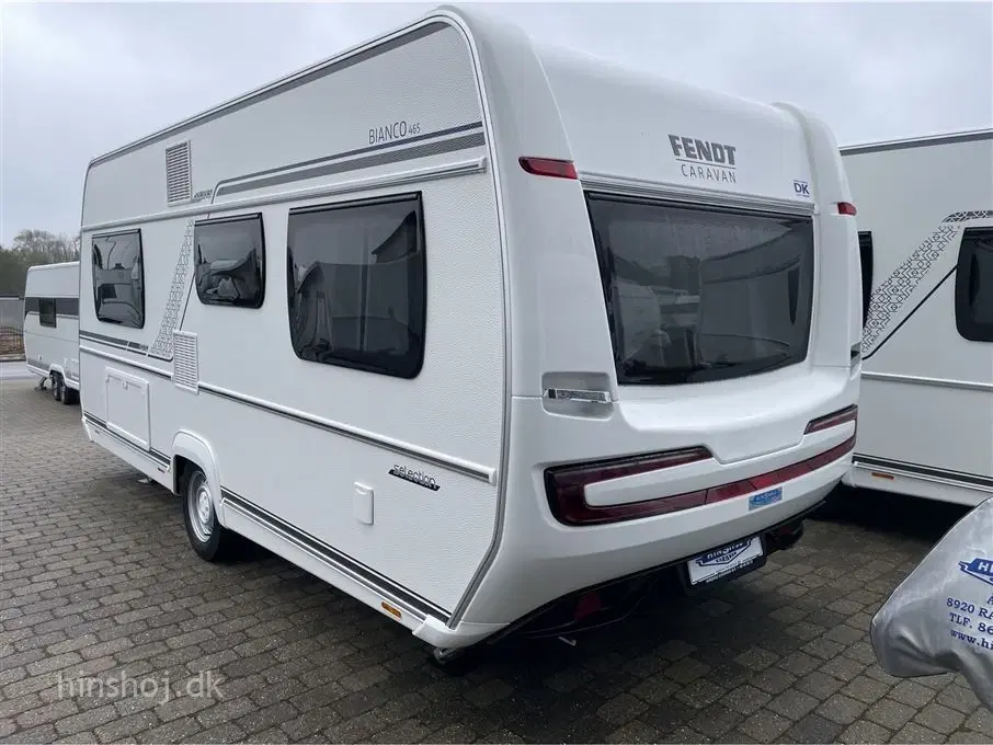 2023 - Fendt Bianco Selection 465 SFB   Dejlig vogn med rundsidegruppe og franskseng fra Hinshøj Caravan A/S