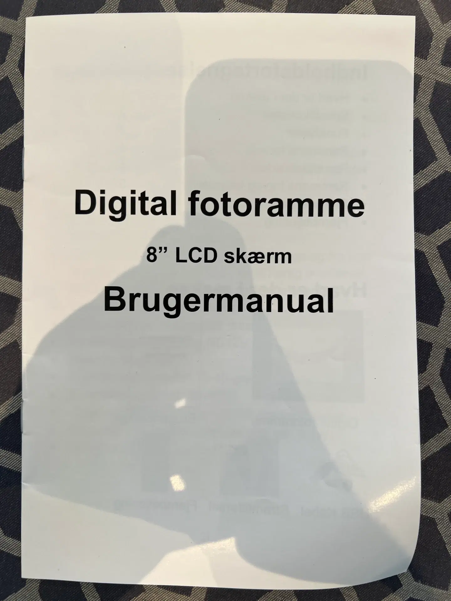 Digital fotoramme 8'' LCD skærm