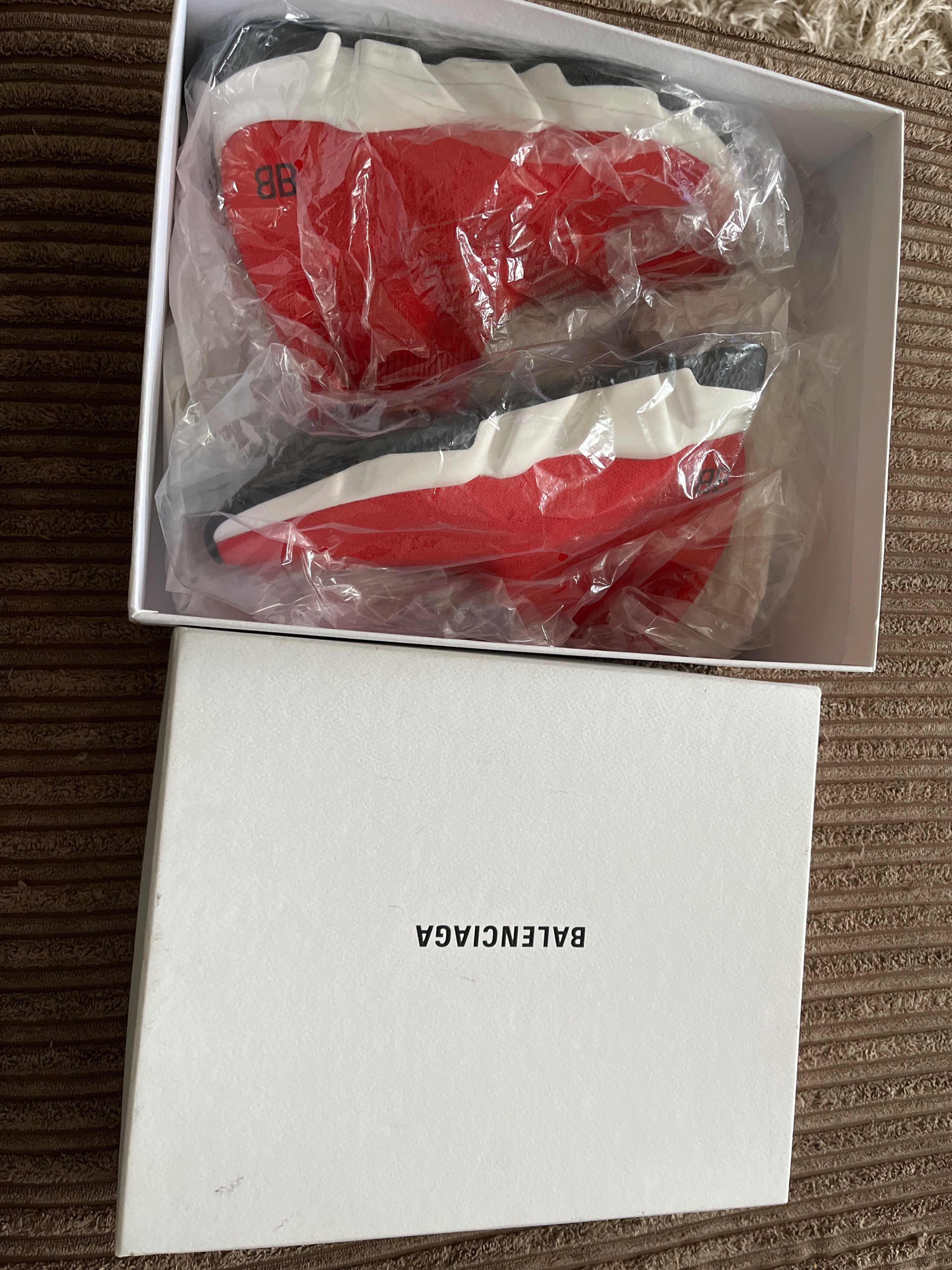 Boys Balenciaga Red stretch-knit Speed sock trainers Size 6 Years + Red ‘Rosso’ red speed sock trainer