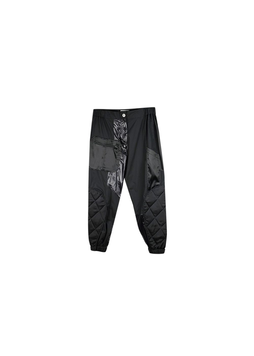 Preen by Thornton Bregazzi Patchwork Cargo Pants Black cotton