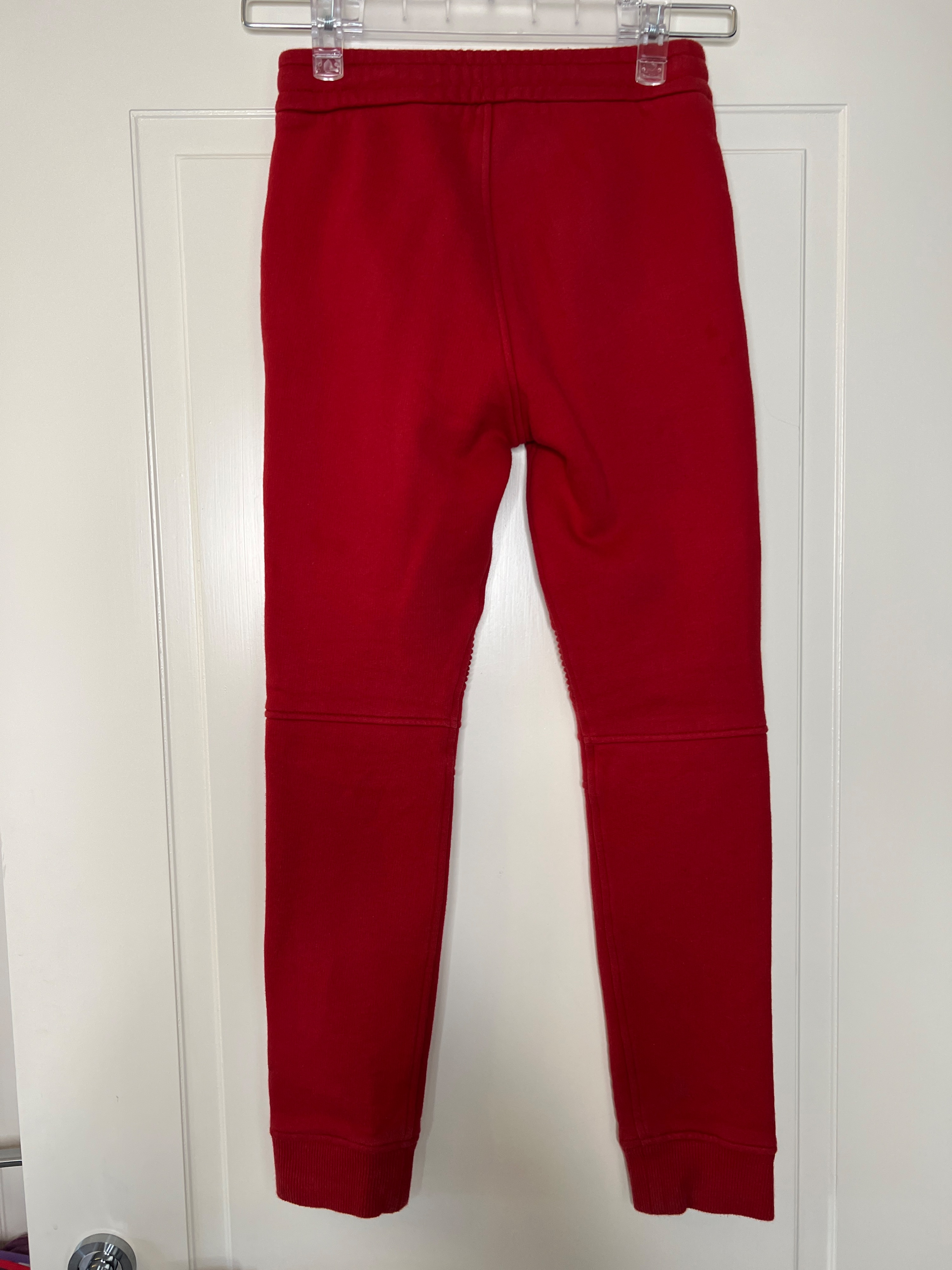 Boys Preowned Balmain Red Cotton Jogger Trousers Size 10 Years +