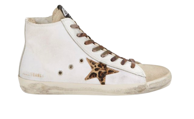 Golden Goose White Fancy Sneakers Size 37 Natural canvas/suede