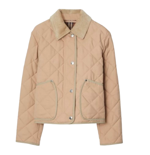 Burberry Cropped Lanford Quilted Jacket Size XS