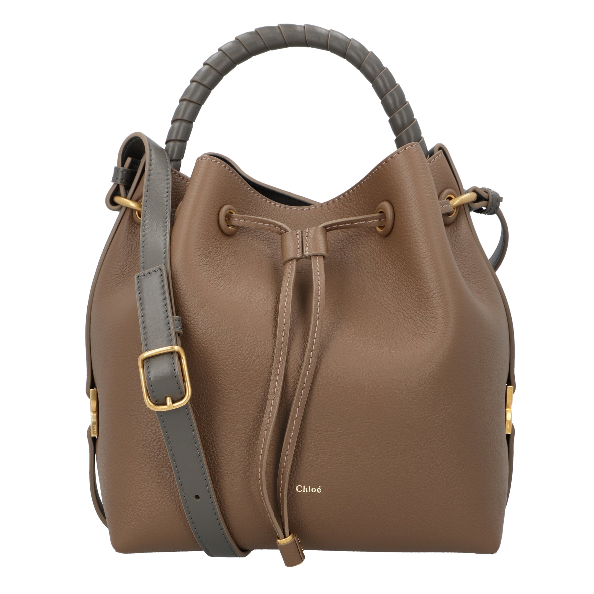 Chloe Chloé Brown Leather Marcie Bucket Bag brown | brown animal skin/calfskin