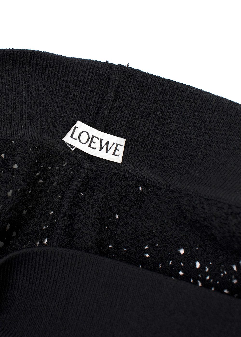 Loewe Black Knitted Leggings Size S viscose