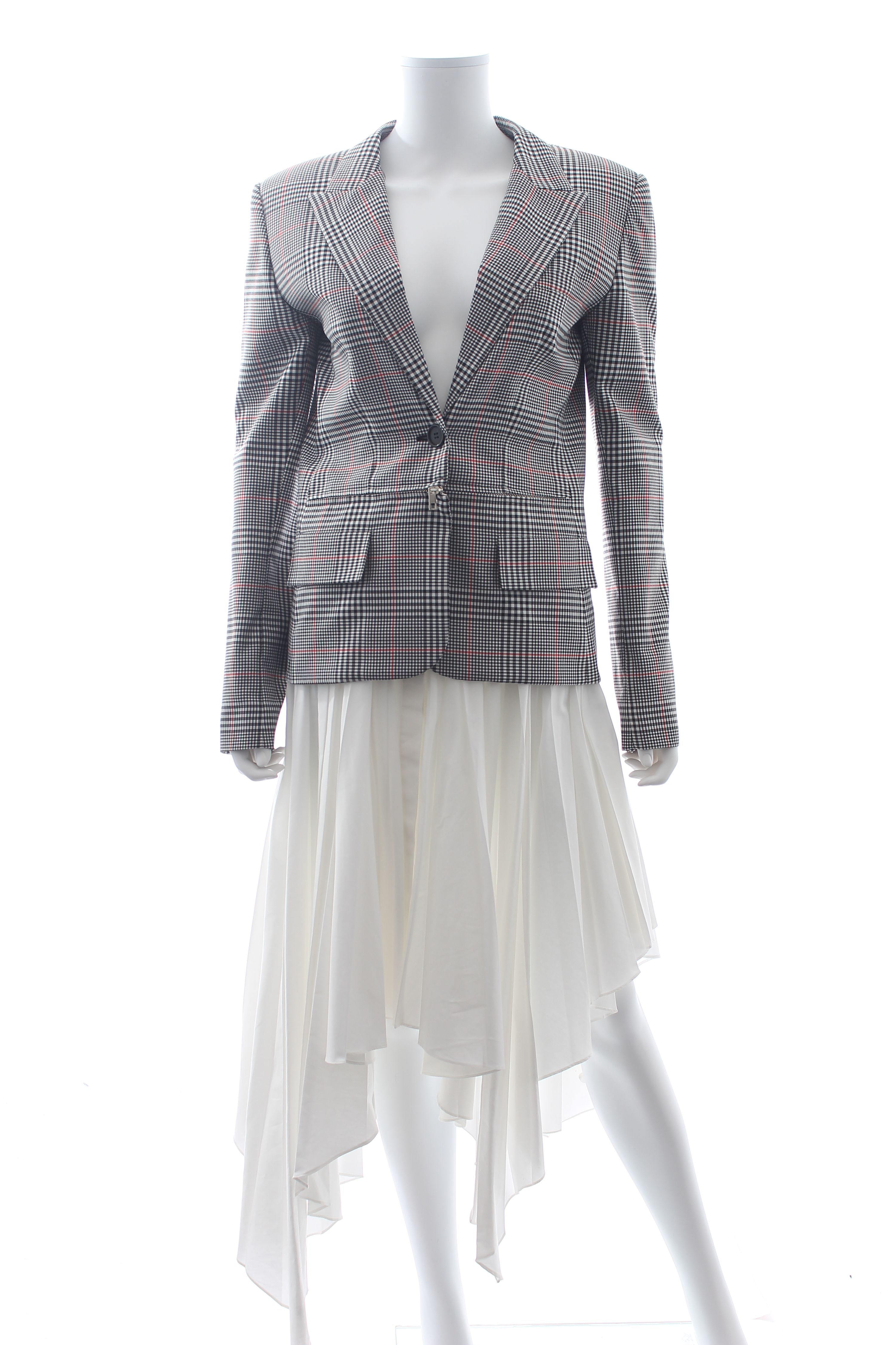 Monse Plaid Glen Jacket Dress Size S Multi polyester/viscose/cotton