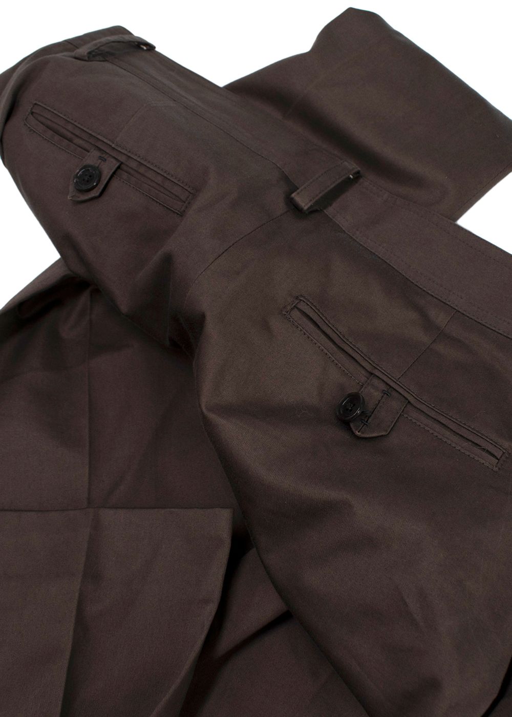 Preowned Kiton Brown Cotton-blend Cropped trousers Size XS cotton/elastane