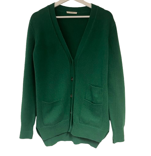 Preowned Celine Green Cashmere Cardigan Size S