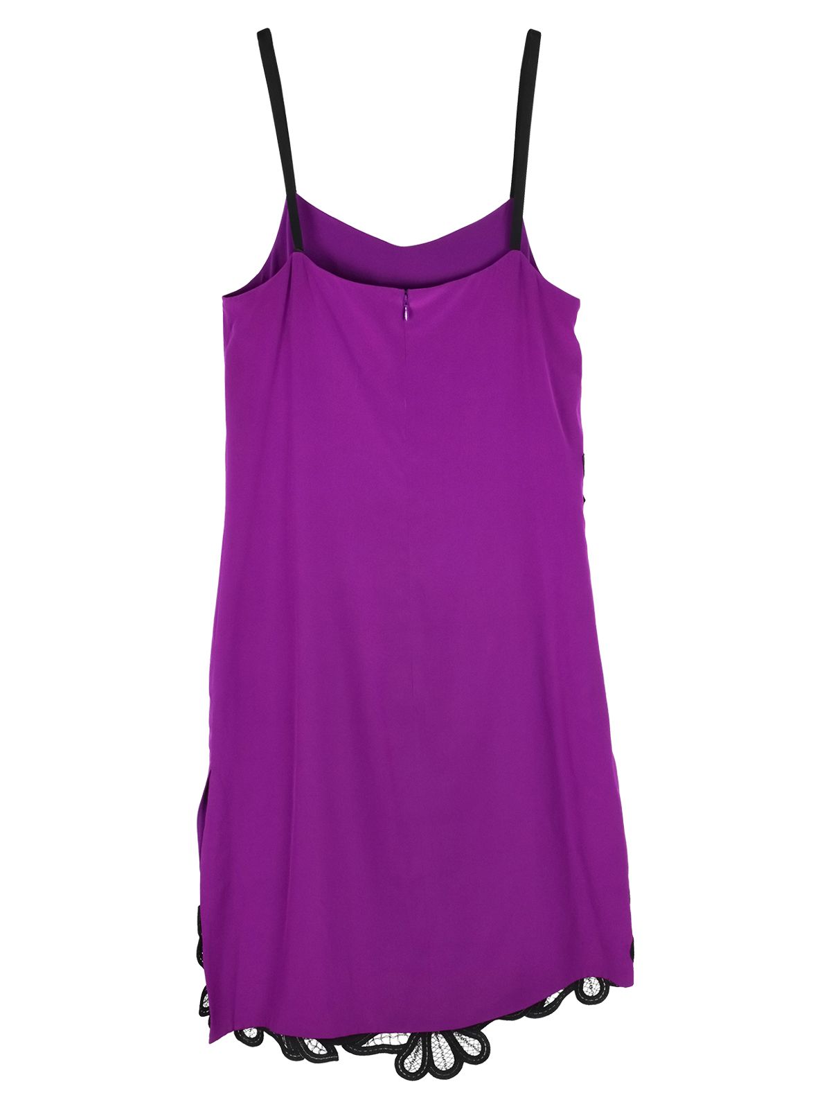 Victoria Beckham Crochet Lace Detail Slip Dress Size XXS Plum