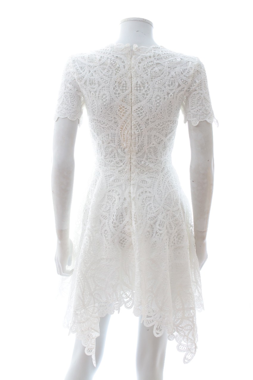 Jonathan Simkhai White Lace Fit  Flare Dress Size XS