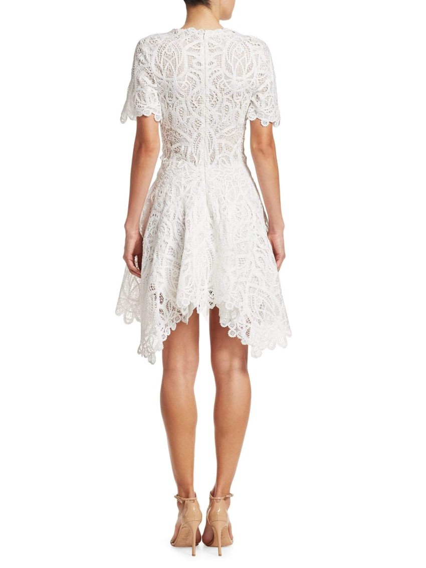 Jonathan Simkhai White Lace Fit  Flare Dress Size XS