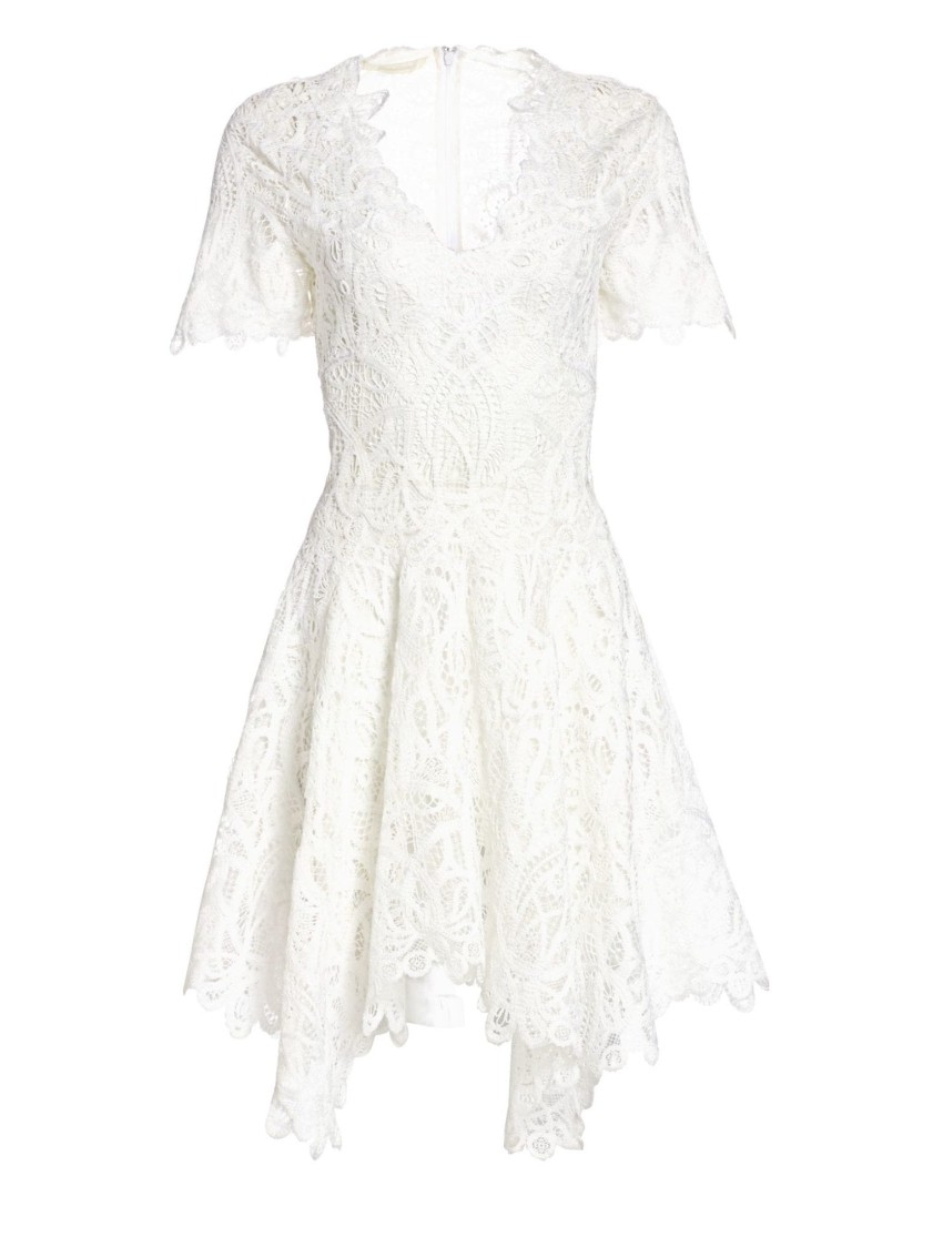 Jonathan Simkhai White Lace Fit  Flare Dress Size XS