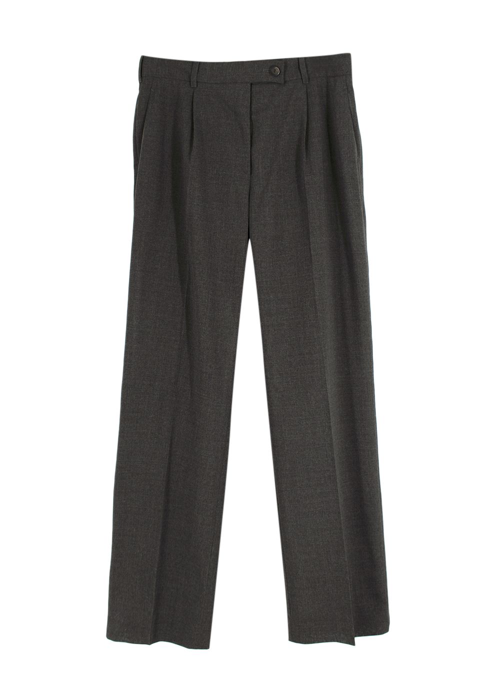 Jil Sander Grey Wool Tailored Trousers Size XXS