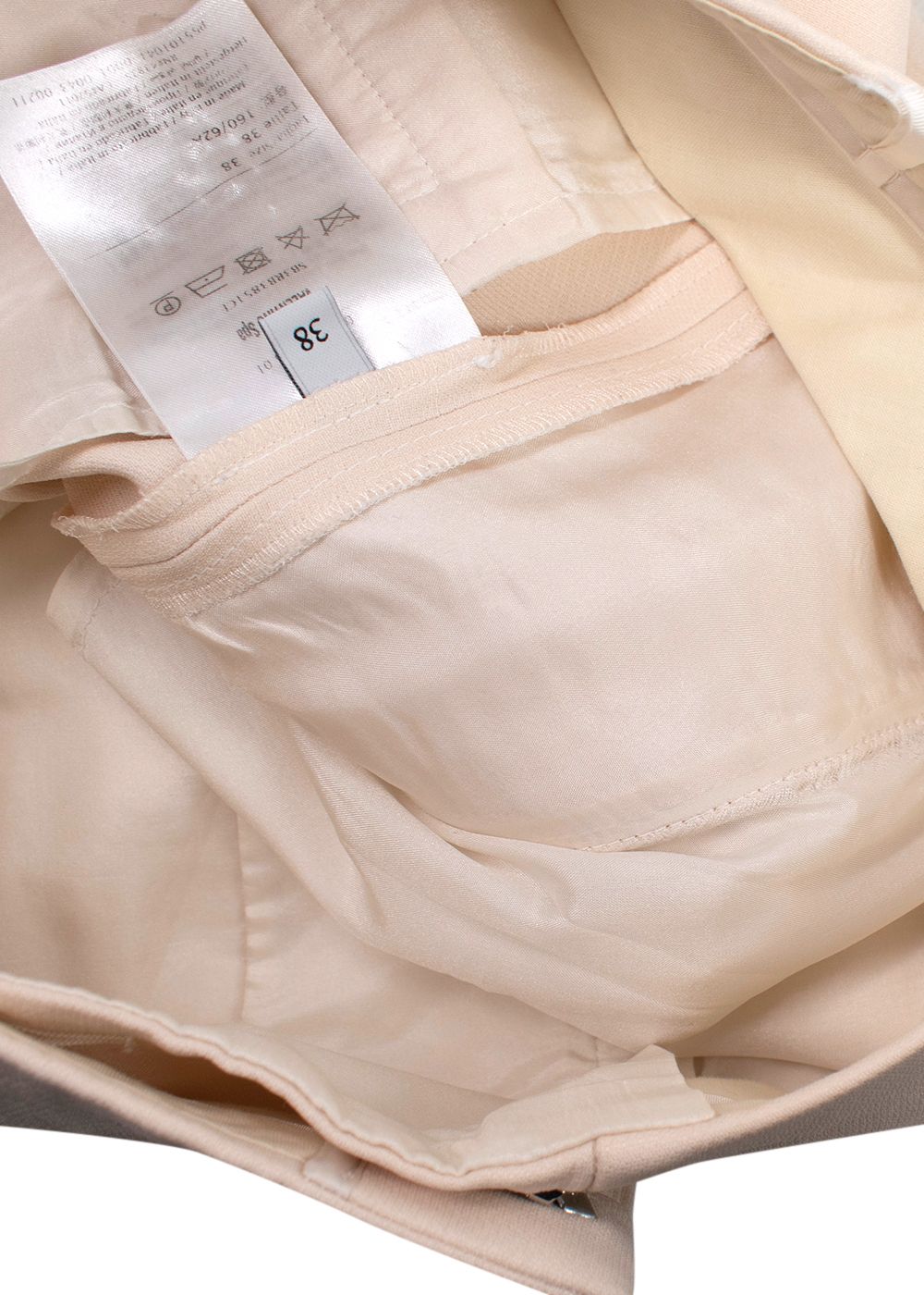 Preowned Valentino Cream Tailored Cropped Trousers Size XXS viscose