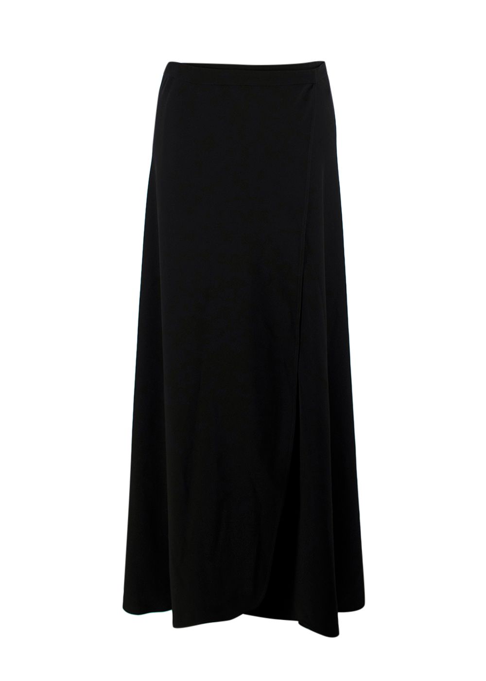 Theory Black Wrap Maxi Skirt Size XS polyester