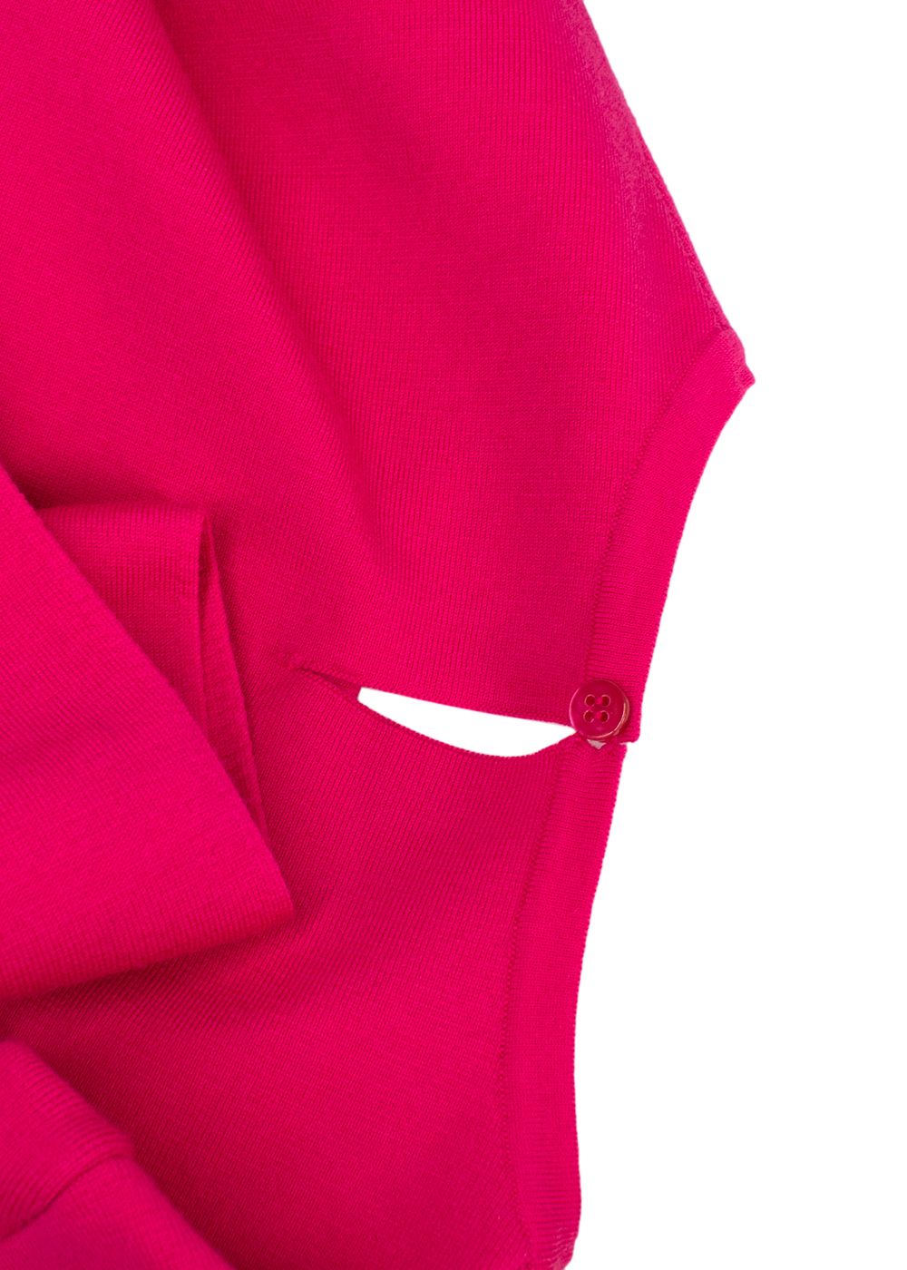 Carolina Herrera Hot Pink Wool Blend Flared Sleeve Top Size XS