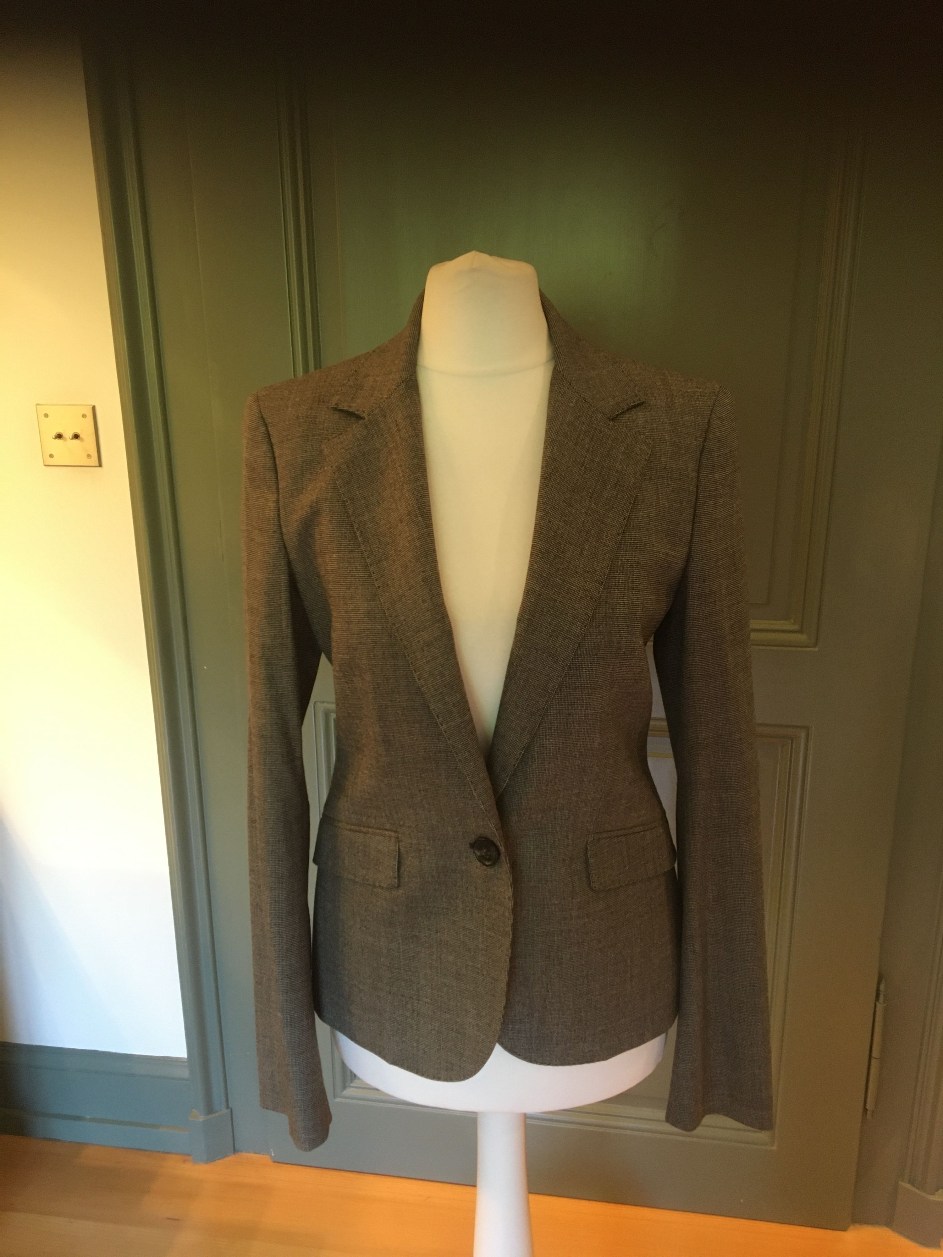 Preowned Loro Piana Grey marl wool-blend blazer Size XS wool