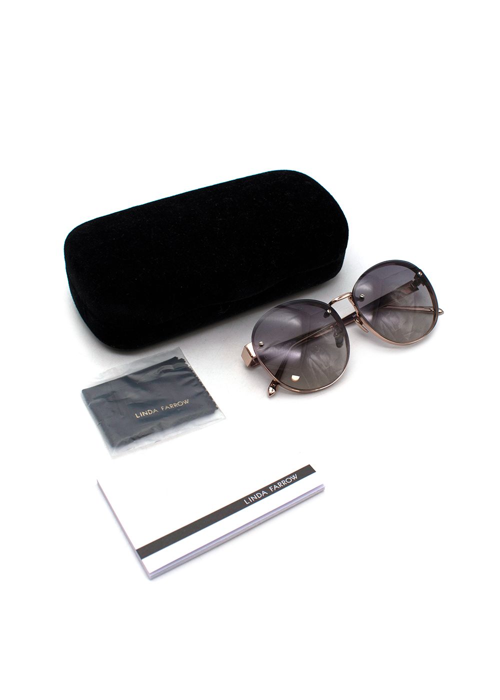 Preowned Linda Farrow Rose Gold Sunglasses acetate