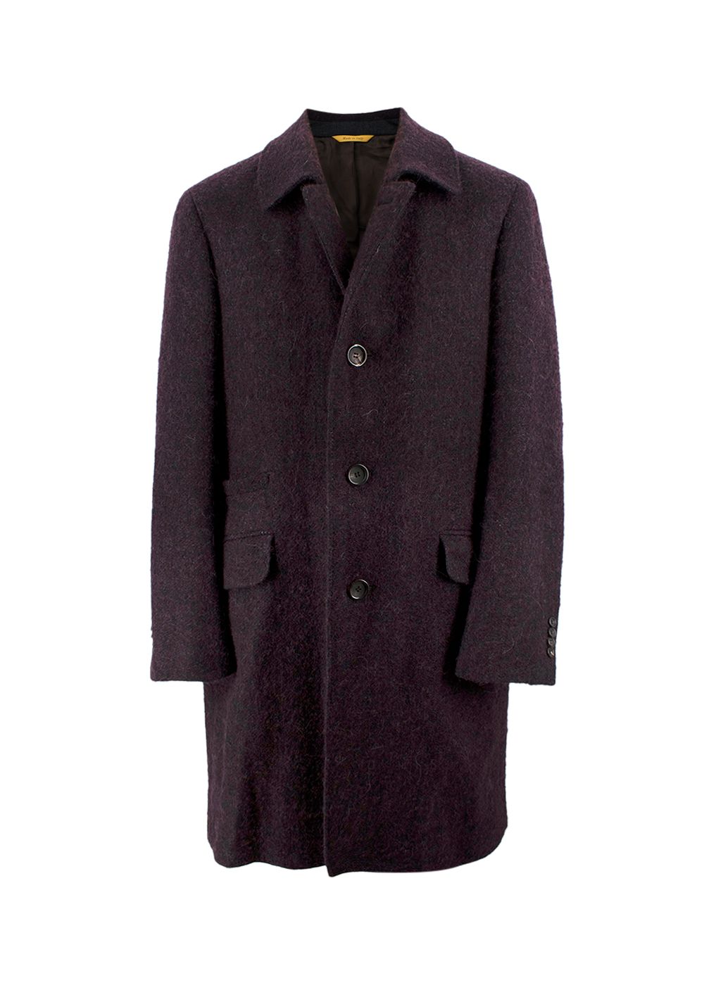 Men's Canali Purple Kei Coat Size L cupro