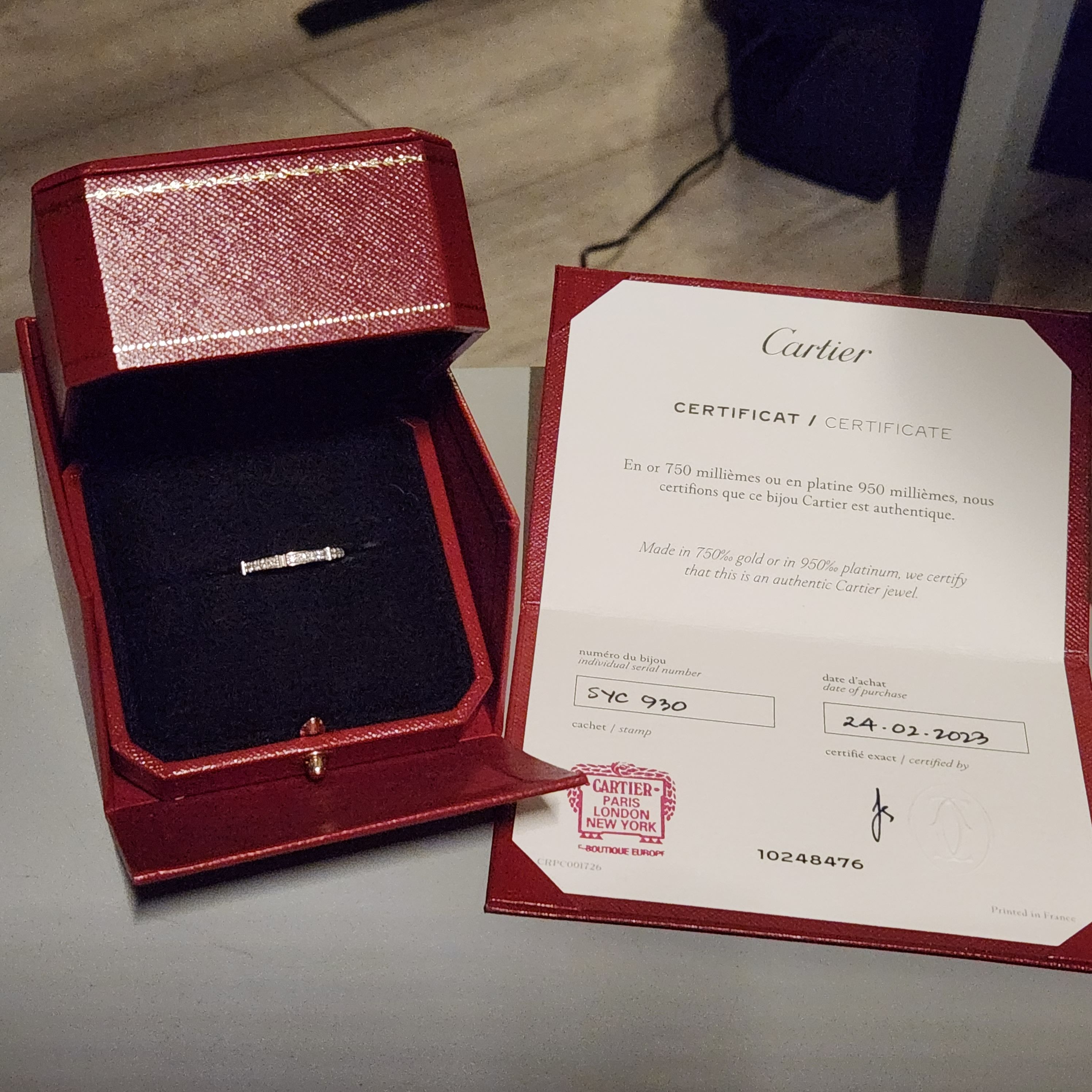 Preowned Cartier White Gold  Maillon Panthere Wedding Ring